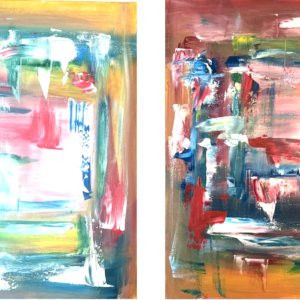 Diptykon: "Tvillingerne" - Akryl på Lærred 2 x 80x60cm